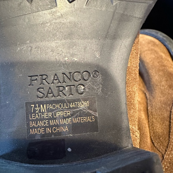 Franco Sarto Suede Knee High Boots Rich Camel/Carmel Color - Picture 7 of 12